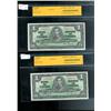 Image 1 : BC-21d, 1937 $1 CCGS UNC63.  Lot of two
