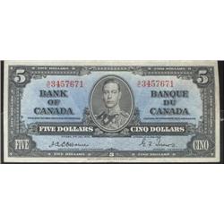 BC-23a, 1937 $5 Osborne VF+.  A scarce