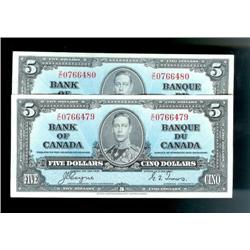 Lot of two sequential notes.  BC-23C  1