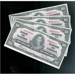 Lot of four sequential notes.  BC-24c 1