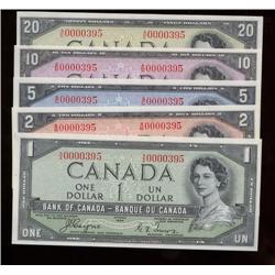 Nice matching set of 5 Devils face note