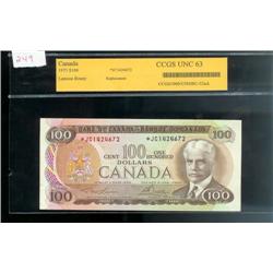 BC-52aA, 1975 $100 *JC, CCGS UNC63. *JC