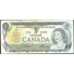 One digit SOLID numbered RADAR note BCK