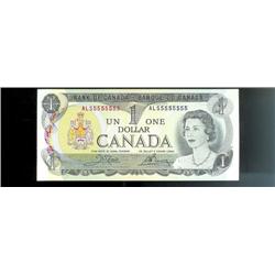 One digit SOLID numbered RADAR note ALS