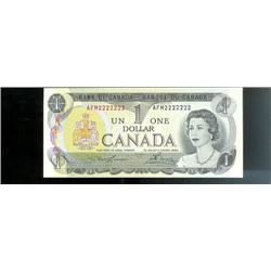 One digit SOLID numbered RADAR note AFM