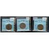 Image 1 : Lot of 3 CCCS graded coins  1 Cent;  19