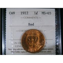 1912  ICCS MS65 Red,  90% red lustre.