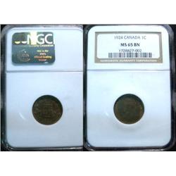 1924 NGC MS65BN.  A gem key date that s