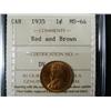 Image 1 : 1935 1¢ ICCS MS64RB, Lots of lustre wit