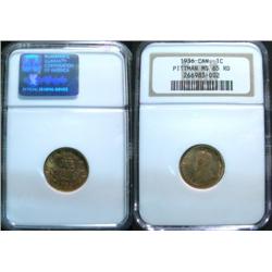 1936 1¢ NGC MS65RD.  A gem full red exa