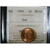 Image 1 : 1940 1¢ ICCS MS65RD.  Full red example.