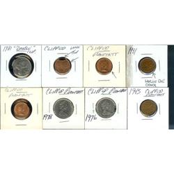 Lot of 8 ERROR coins.   1¢  1941, 1943,