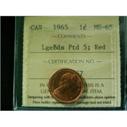 1965 Type 4  1¢  ICCS MS65 Red.  Full r