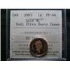 Image 1 : 2003 Gold Maple Leaf  1¢  ICCS PF66 Ult