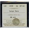 Image 1 : 1858 Large date 5¢  ICCS EF40.  Lightly