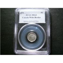 1870 5¢ PCGS MS62.  An attractive Minst