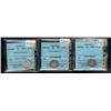 Image 1 : Lot of 3 CCCS graded coins  5 Cents;  1