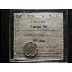 1896 5¢ ICCS MS60.  The large 96 variet