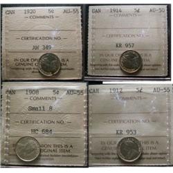 1908 AU55, 1912 AU55, 1914 AU50 & 1920