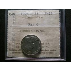 1926 5¢ Far 6 ICCS F15.  A nice key dat
