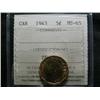 Image 1 : 1943 Tombac  5¢  ICCS MS65.  Fully stru