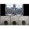 Image 1 : 1943 5¢ PCGS, 1944 ICCS x 2, 1946 PCGS