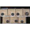 Image 1 : Lot of 7 ICCS graded coins  5 Cents;  1