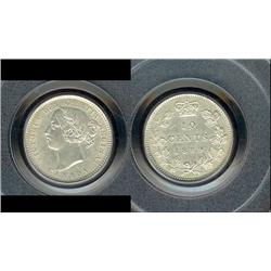 1889  10¢  PCGS AU58PQ.  Fully struck w