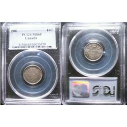 1901 10¢ PCGS MS65.  Another absolute G