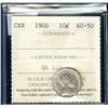 Image 1 : 1906 10¢  ICCS AU50. Nice toning on rev