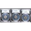 Image 1 : 1938, 1944 & 1952 10¢ all PCGS MS64.  A