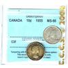 Image 1 : 1955 10¢  CCCS MS66.  Superbly toned on