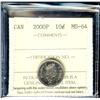 Image 1 : 2000P 10¢  ICCS MS64.  Full luster with