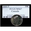 Image 1 : 2000P 10¢ PCGS MS67.  WOW.  In this gra