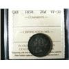 Image 1 : 1858 20¢ ICCS VF30.  Nicely struck with