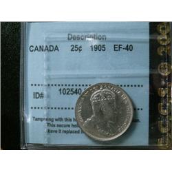 1905  25¢  CCCS EF40.  Brilliant with n