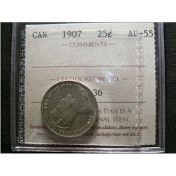 1907 25¢ ICCS AU55.  Nice example with