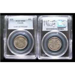 1928 25¢ PCGS MS65. A pristine peice wi