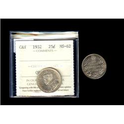 1932 25¢  ICCS MS62. Light tone over go