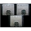 Image 1 : 1961, 1962, 1963  25¢  ICCS MS65.  All