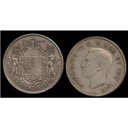 1947 Maple leaf curved right  50¢  F12.