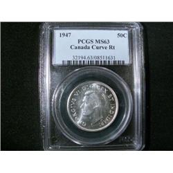1947 C7R 50¢ PCGS 63.  A gem example.