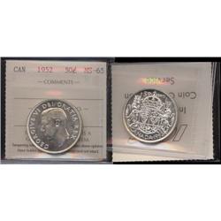 1952  50¢ ICCS MS65.  Fully struck with