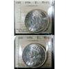 Image 1 : 1936 $1 ICCS MS63 & MS64.  Lot of two c