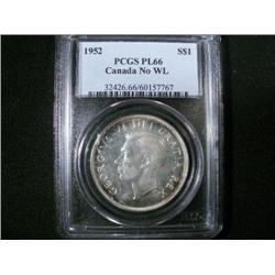 1952 No Water lines $1  PCGS PL66.