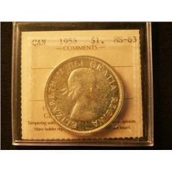 1956  $1  ICCS MS63.  Brilliant.
