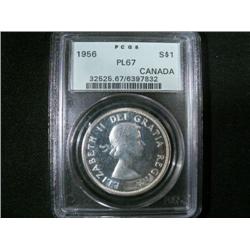 1956  $1  PCGS PL67.  Brilliant with st