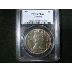 1956  $1  PCGS PL66.  Medium tone.