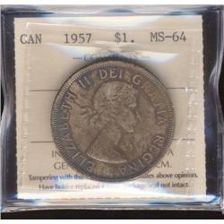 1957 WL ICCS MS64 Unattractive due to d