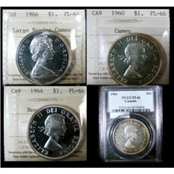 1960 $1 ICCS PL66 Cameo, 1961 $1 PCGS P